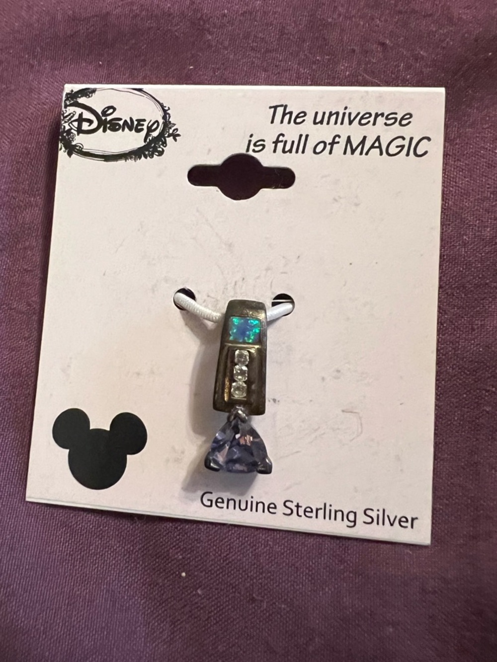 Disney Sterling Silver Pendant. No chain- pendant only